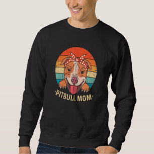 Womens Pitbull Mamma Pit Bull Dog 7 Lång Ärmad Tröja