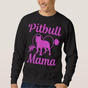 Womens Pitbull Mamma Pitbull Mamma Cute Hund Mor Lång Ärmad Tröja