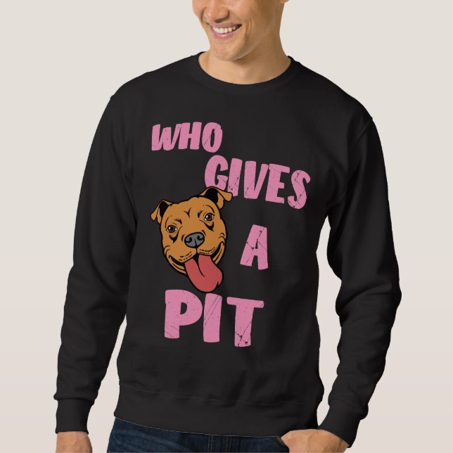 Womens Pitbull Pit Bull Älskare som Ge A Pit Prin Lång Ärmad Tröja (Framsida)