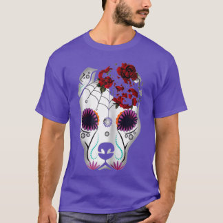 Womens Pitbull Sugar Skull Tattoo Halloween Gift f T Shirt