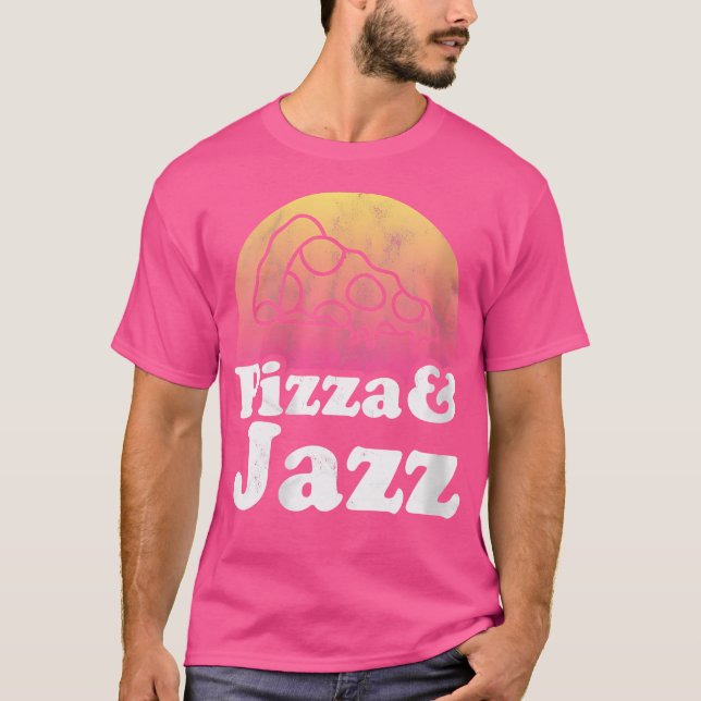 Womens Pizza och Jazz T Shirt (Framsida)