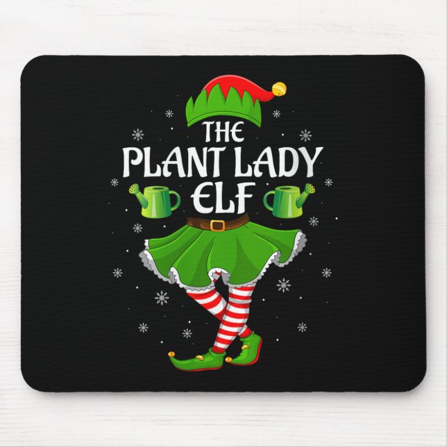 Womens Plant Lady Elf Christmas Family Girls Women Musmatta (Framsidan)