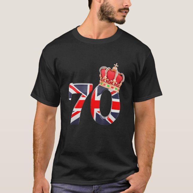 Womens Platinum Jubilee British Monarch Queen 70 Y T Shirt (Framsida)