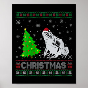 Womens Poison Dart Frog Julafton Träd Lighting Ugl Poster