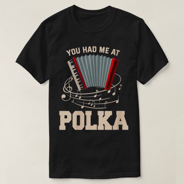 Womens Polka Funny I Kärlek Polka Music Polka Älsk T Shirt (Design framsida)
