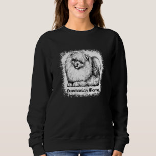 Womens Pommern Mamma Bleached Cute Hund 1 T Shirt