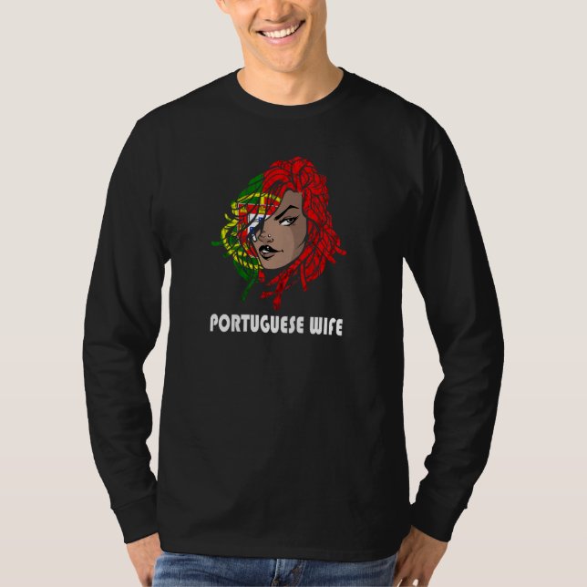 Womens Portuguese Wife Portugal Portuguese Roots P T Shirt (Framsida)