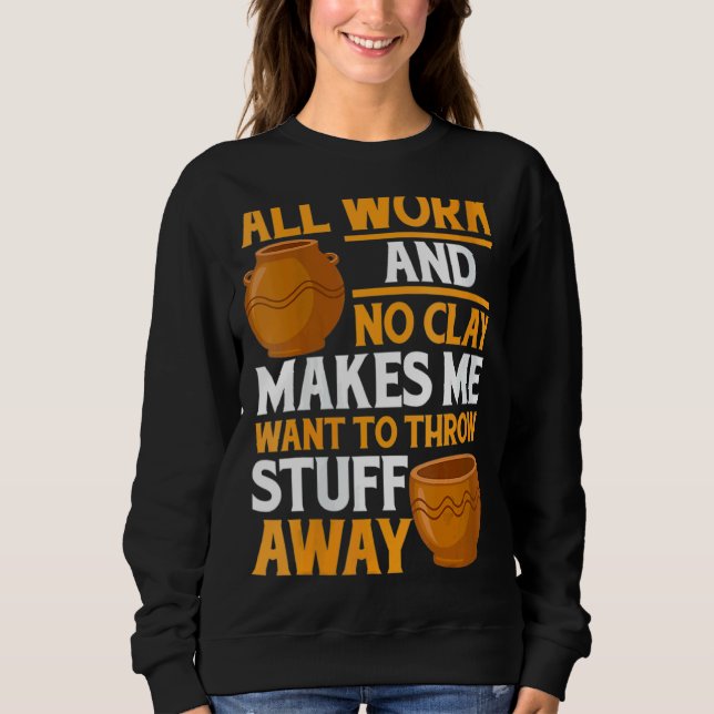Womens Pot Skapar Clay Pot Maker Pottery T Shirt (Framsida)