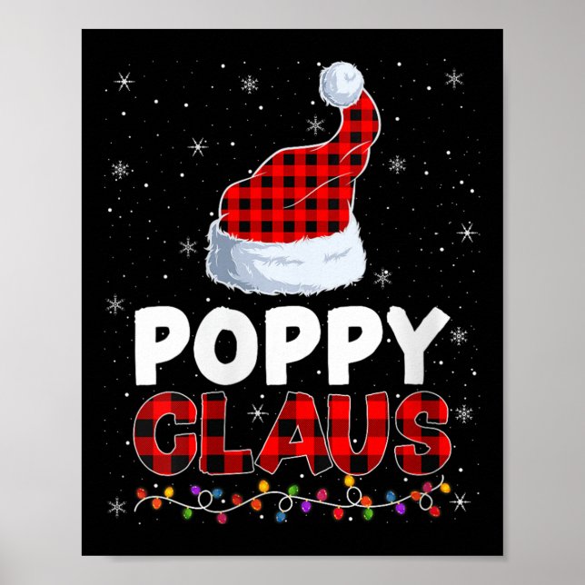 Womens Ppy Claus Christmas Pajamas Santa Matching  Poster (Framsidan)