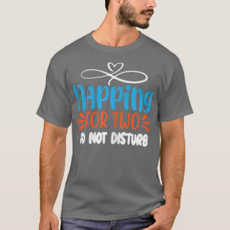 Womens Pregnant Woman Napping Announcing Pregnancy T Shirt