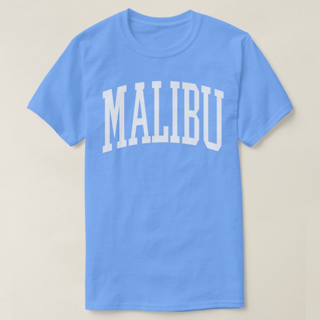 Womens Preppy Trendig Malibu California T Shirt (Design framsida)