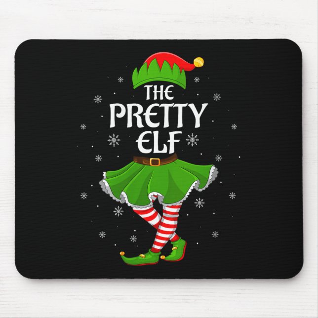 Womens Pretty Elf Christmas Family Girls Women Elf Musmatta (Framsidan)