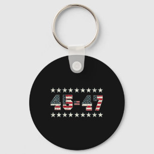 Womens Pro Trump 2024 45:e Potus 45=47 President 2 Nyckelring