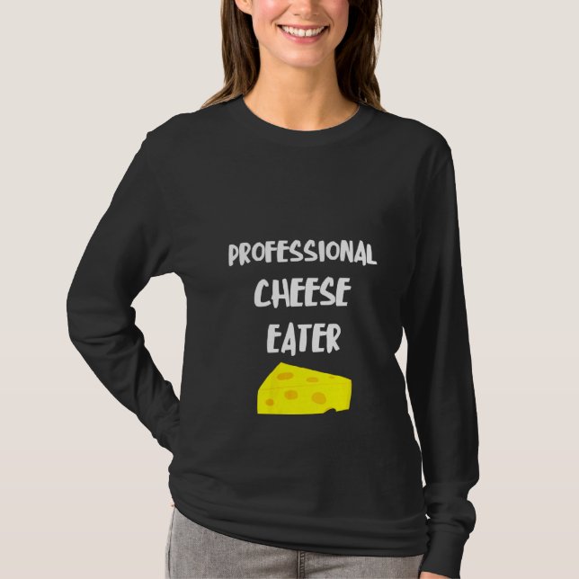 Womens Professionell Cheese Eater Holey Cheddar Ed T Shirt (Framsida)