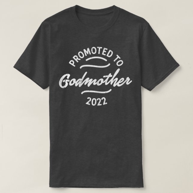 Womens Promoted To Godmother 2022 Pregnancy Announ T Shirt (Design framsida)
