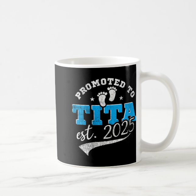 Womens Promoted To Tita 2025 New Filino Aunt Vinta Kaffemugg (Höger)