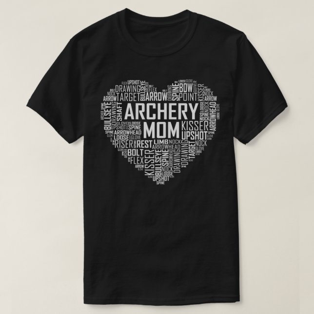 Womens Proud Archery Mamma Heart Gift T Shirt (Design framsida)