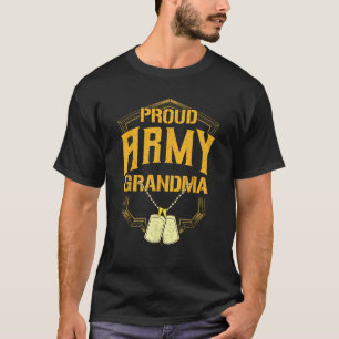 Womens Proud Army GrandMa Shirt militärt Pride T S