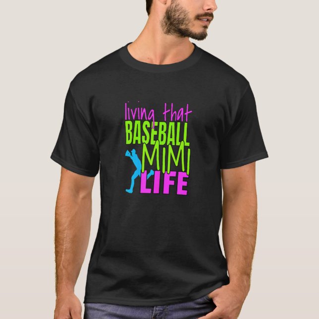 Womens Proud Baseball Mimi Grandmor Sports T Shirt (Framsida)