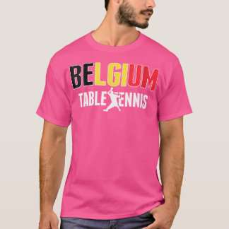 Womens Proud Belgium Bord Tennis Älskare Jersey - T Shirt