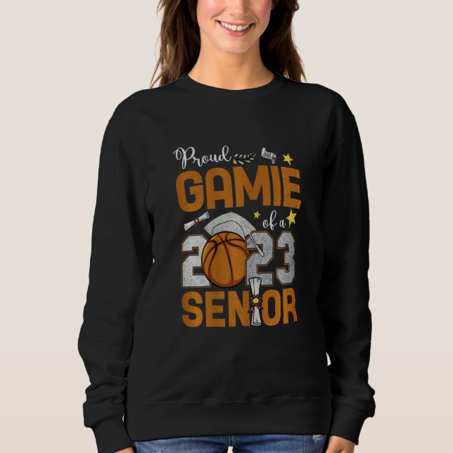 Womens Proud Gamie Of A 2023 Senior Basketball Gra T Shirt (Framsida)