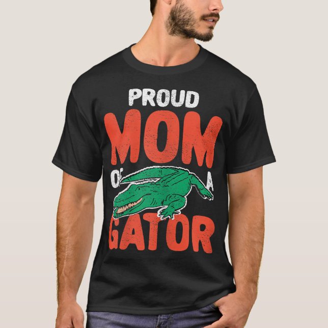 Womens Proud Gator Mamma Crokodile Costume Alligat T Shirt (Framsida)