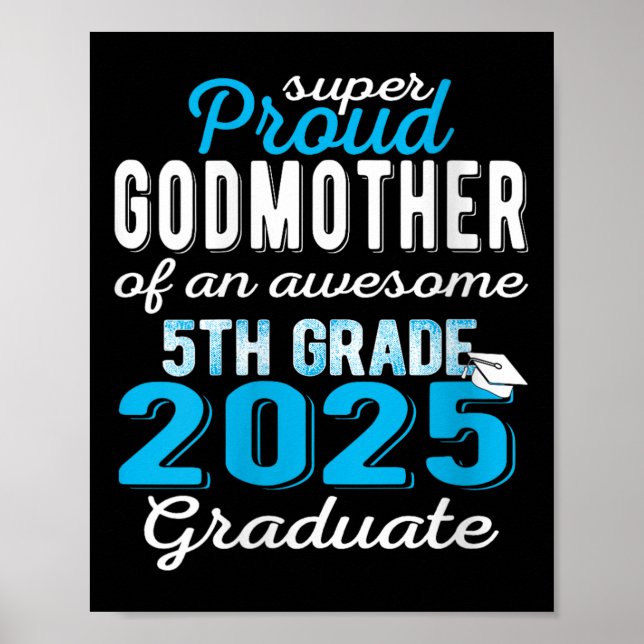 Womens Proud Godmor från 5 Klass Student 2025 Poster (Framsidan)