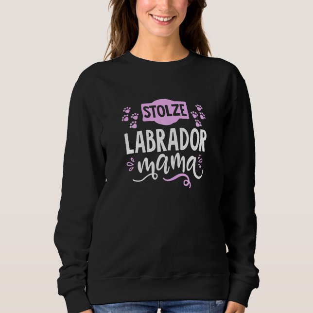 Womens Proud Labrador Mamma Hund Holder Bevackra C T Shirt (Framsida)
