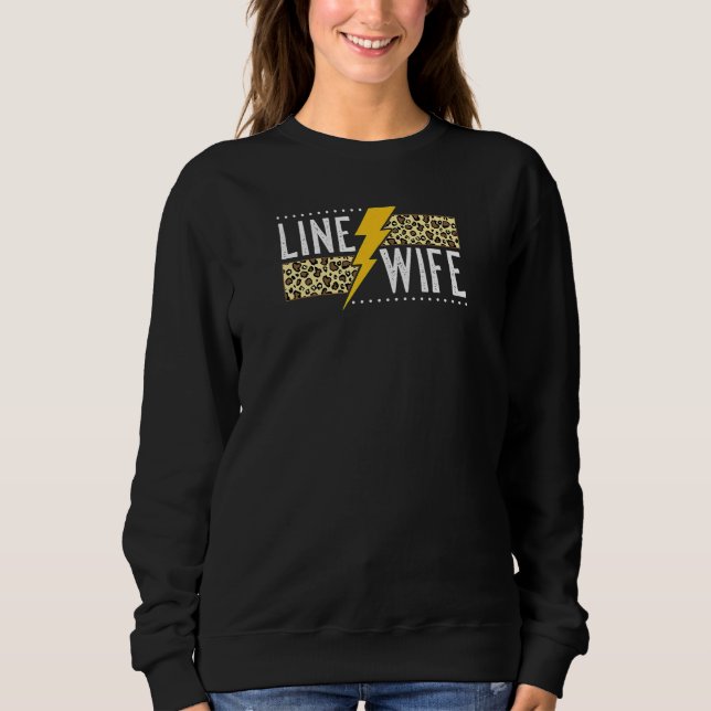 Womens Proud Line Wife - Lineworker Husband Linema T Shirt (Framsida)
