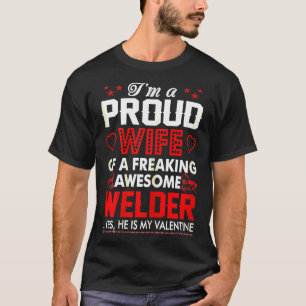 Womens Proud Maka Freaking Fantastisk Welder My Va T Shirt