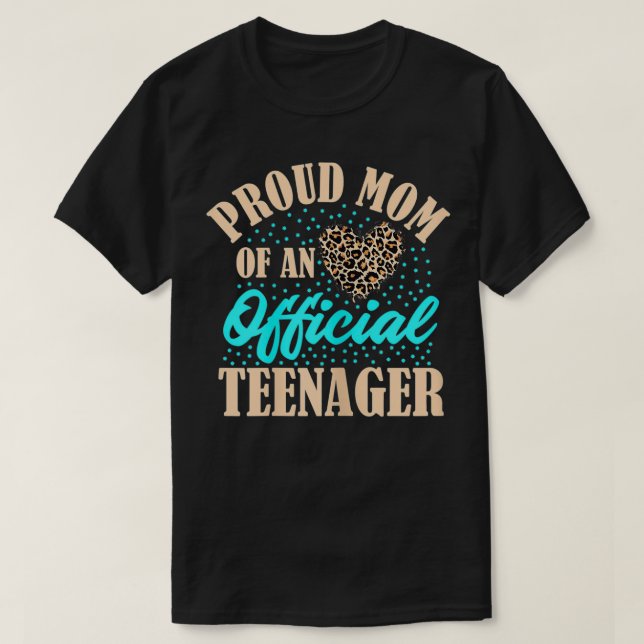 Womens Proud Mamma från Officiell tonåring 13:e fö T Shirt (Design framsida)