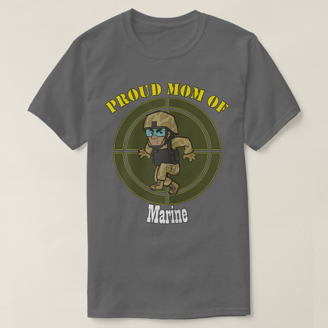 Womens Proud Mamma i Marine T Shirt (Design framsida)