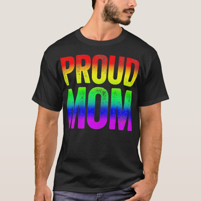 Womens Proud Mamma LGBT Pride Gift T Shirt (Framsida)