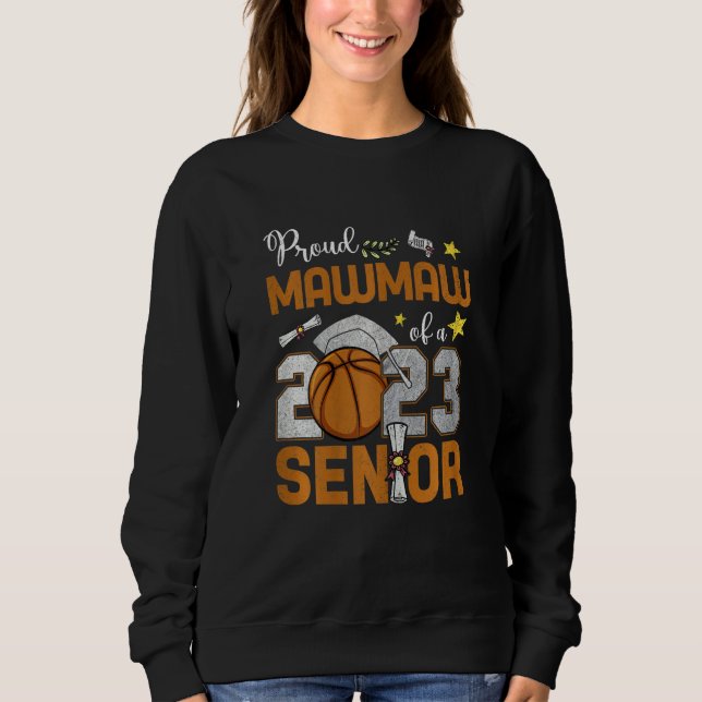Womens Proud Mawmaw Of A 2023 Senior Basketball Gr T Shirt (Framsida)