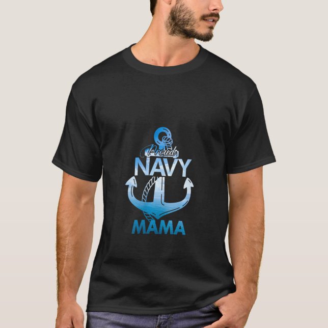 Womens Proud Navy Mamma Gift Älskare Shirts Vetera T Shirt (Framsida)