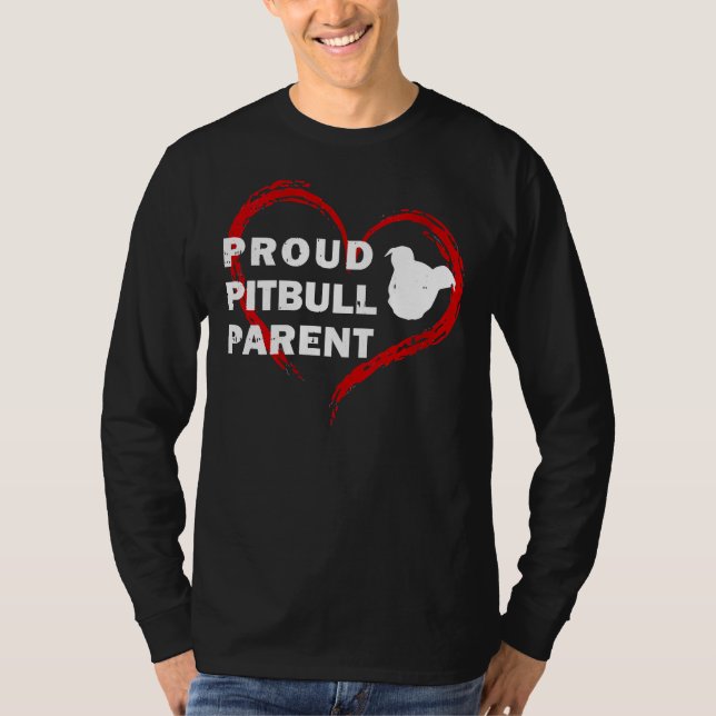 Womens Proud Pitbull Parent Funny Pitbull Terrier T Shirt (Framsida)