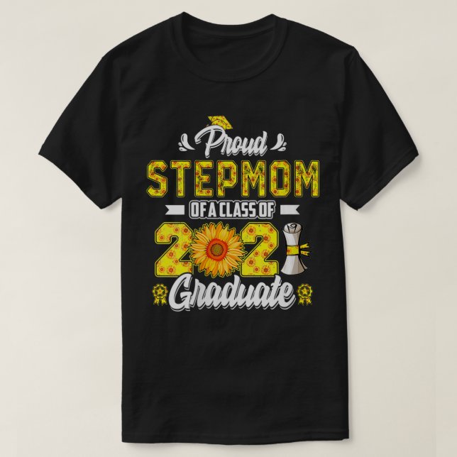 Womens Proud Stepmamma i klass 2021 Student S T Shirt (Design framsida)