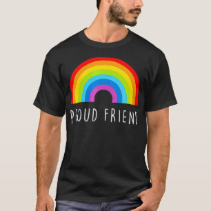 Womens Proud-vän LGBTQ ally gay pride VNeck1 T Shirt