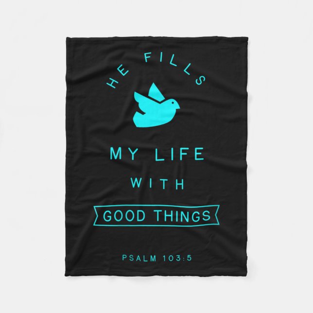 Womens Psalm 103 Bra Sak Bible Verse Quote Rel Fleecefilt (Framsidan)