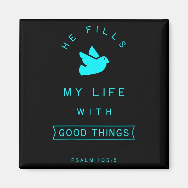 Womens Psalm 103 Bra Sak Bible Verse Quote Rel Magnet (Framsidan)