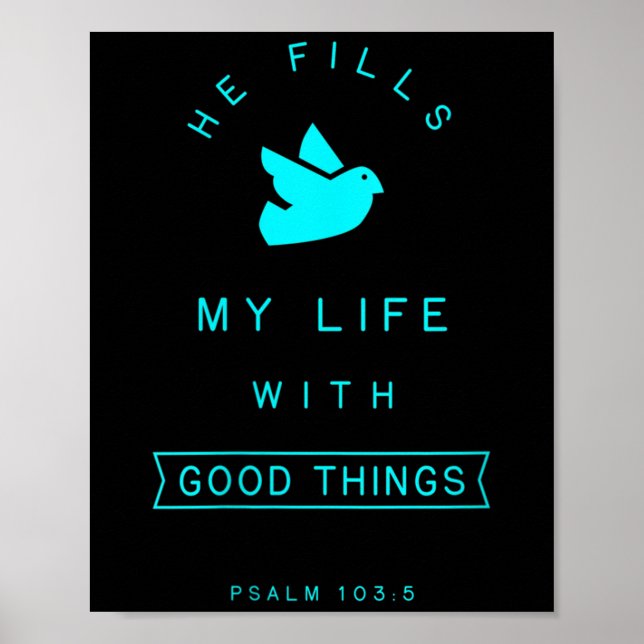 Womens Psalm 103 Bra Sak Bible Verse Quote Rel Poster (Framsidan)
