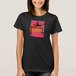 Womens Pub Queen Rosa Orange Retro Gymnastics Girl T Shirt