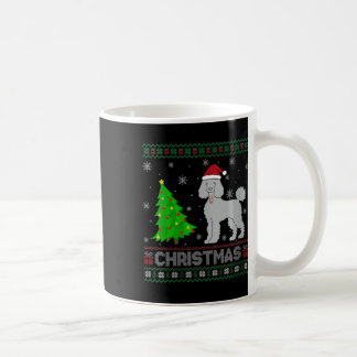 Womens Pudel Hund Julafton Träd Lighting Ugly Chri Kaffemugg