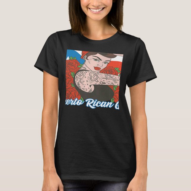 Womens Puerto Rican Girl Puerto Rico Women Boricua T Shirt (Framsida)
