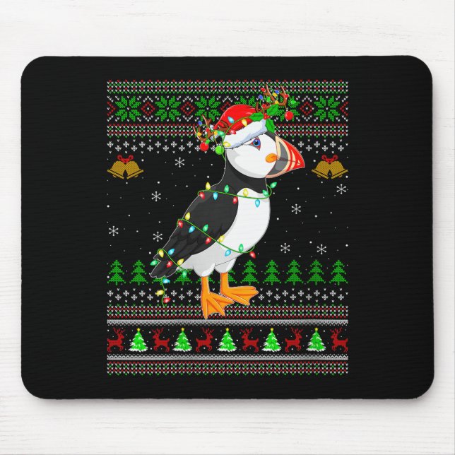 Womens Puffin Bird Ugly Christmas Sweaters Holiday Musmatta (Framsidan)