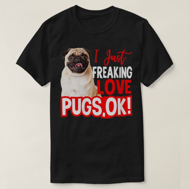 Womens Pug Älskare Gifts T Shirt (Design framsida)