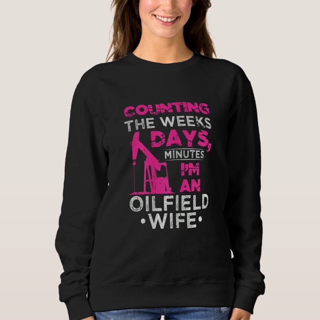 Womens Pumpjack Drilling Operator Oilfield Wife Co T Shirt (Framsida)