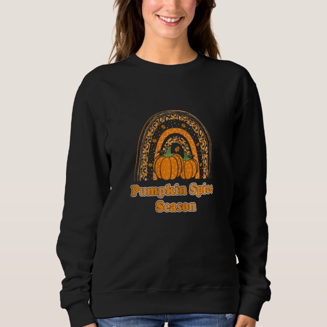 Womens Pumpkin Spice Season Fall Season Rainbow PS T Shirt (Framsida)
