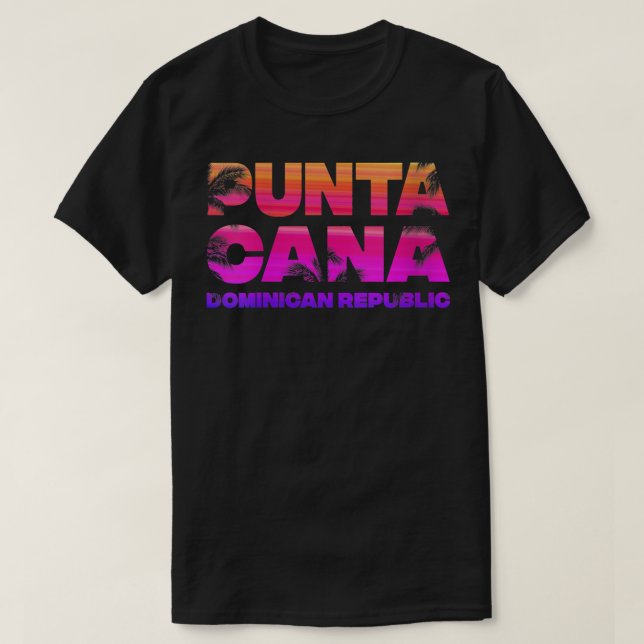 Womens Punta Cana Vacation Souvenir Handflatan Trä T Shirt (Design framsida)