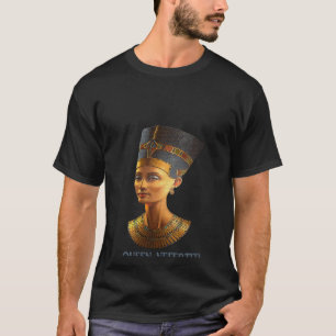Womens Queen Nefertiti Gamla egyptiska faraoh-fami T Shirt
